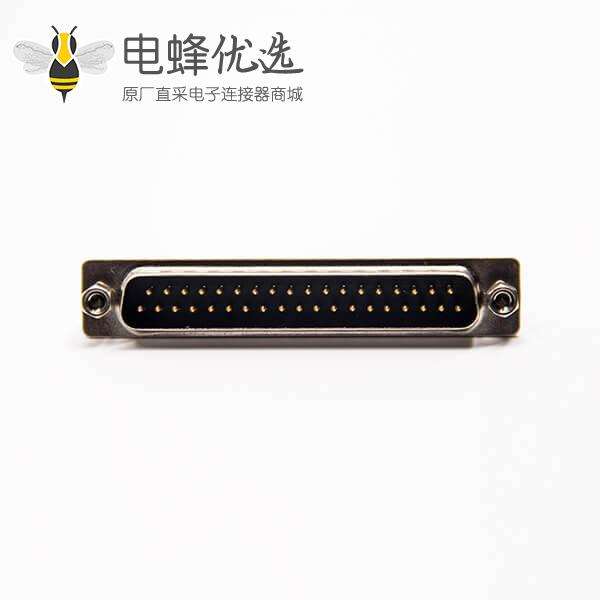 d sub 37针接口公头直式铆锁式插板接PCB板