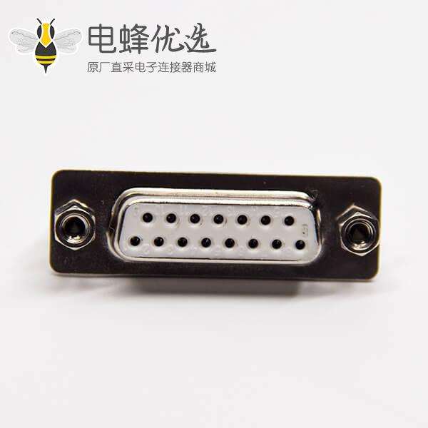 D-sub车针15针母头连接器直式插板接PCB板