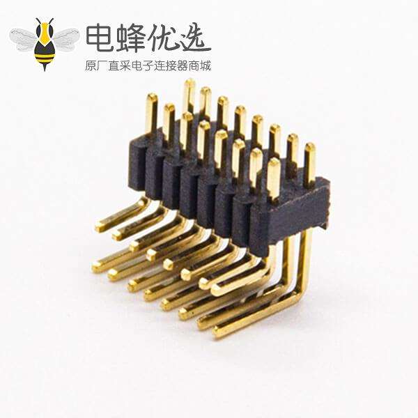 16p排针弯式90度间距1.27mm2&times;8PIN插孔