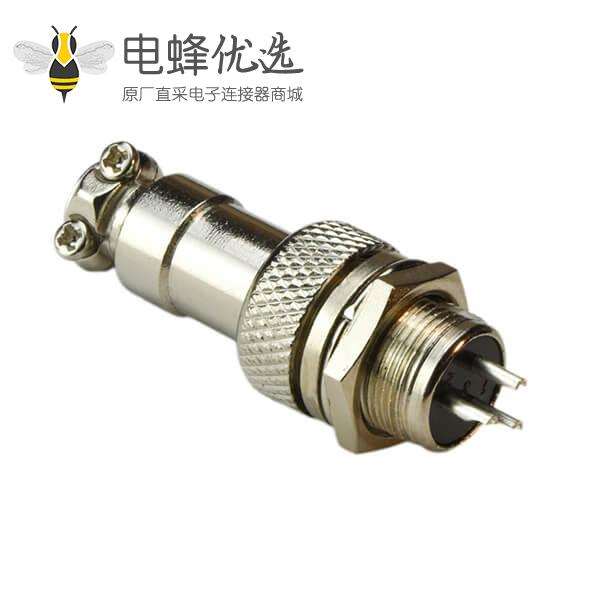 GX12 3芯航空连接器母头公座直式航空插头插座5套