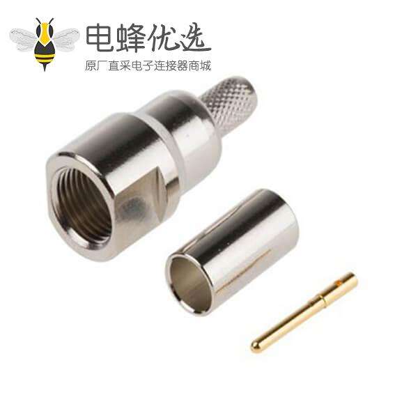 FME连接器插头直式电缆安装压接端子50&Omega;接RG141 A/U