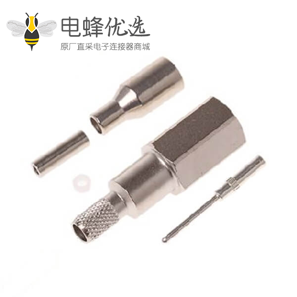 FME直式插头电缆安装连接器压接端子50&Omega;2GHz接线RG316/U