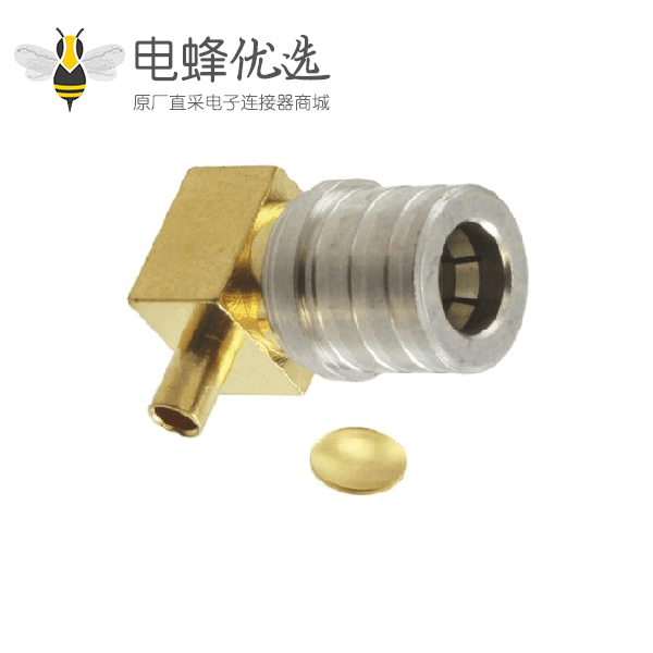QMA连接器插头焊接直角50&Omega;电缆安装终端