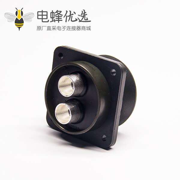 方形插座MS3102A32-5P镀金连接器2芯航空插头