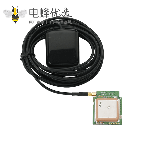 GPS瓷块天线带SMA公头接RG174 1.13线材