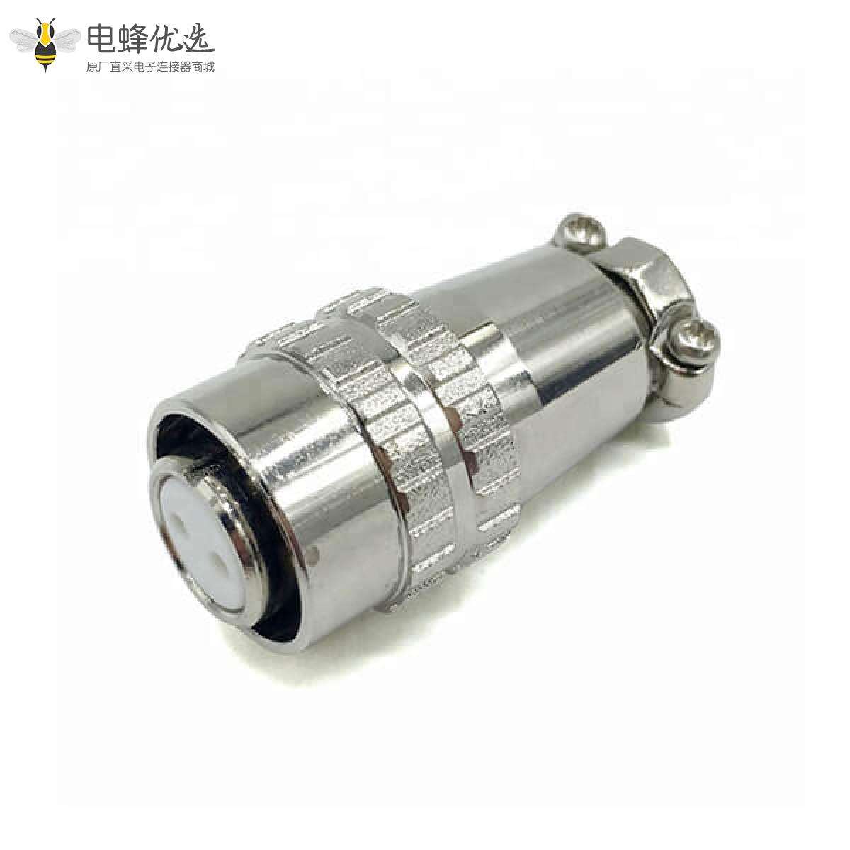 XS12 2P防水连接器航空插头