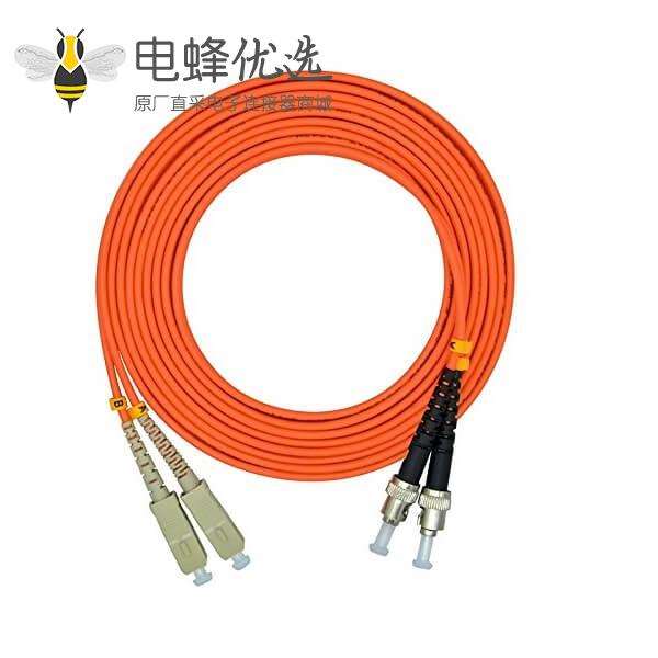SC ST光纤跳线线长3米 50/125&mu;m OM2双工多模