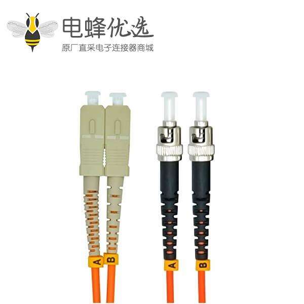 SC ST光纤跳线线长3米 50/125&mu;m OM2双工多模