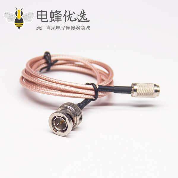 BNC缆线连接器BNC公转DIN1.0/2.3公头接RG179线线长1米