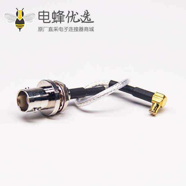 BNC视频线接头专供BNC防水母头转MCX接RG316线 线长10cm