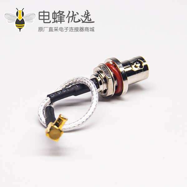 BNC视频线接头专供BNC防水母头转MCX接RG316线 线长10cm
