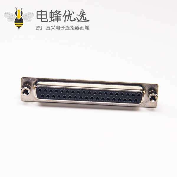 37 pin D-sub连接器 母座前铆焊线