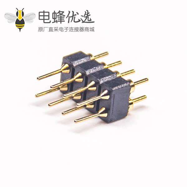 2.54圆排针连接器180度插板双排6pin排针长11.96mm 10pcs