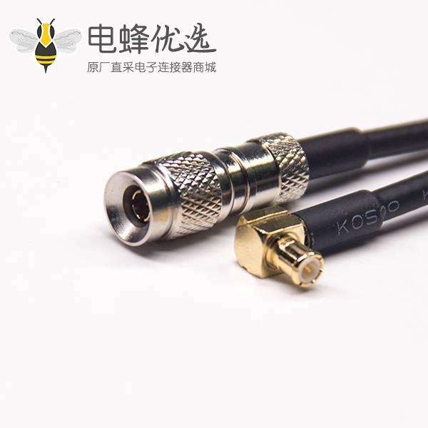 MCX连接器弯式公头转1.0/2.3公头直式接RG316线