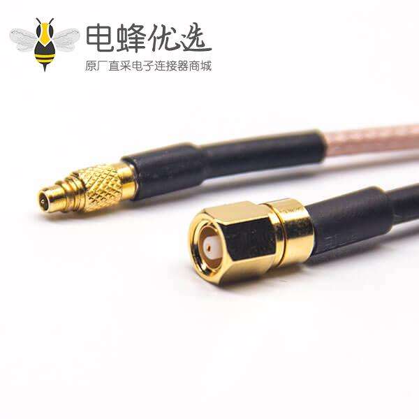 MMCX接口直式公头转SMC直式母头同轴线缆接RG316