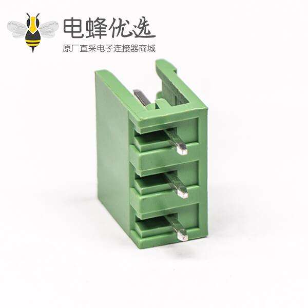 插拔式接线端子排3芯两侧空直式穿孔对接端子插座