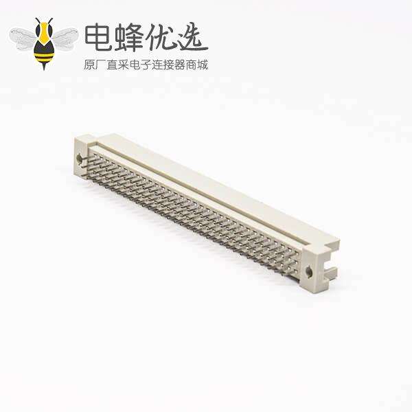 DIN41612欧式插座 节距2.54 96芯（A+B+C）180度直插 公头插孔式接PCB板安装