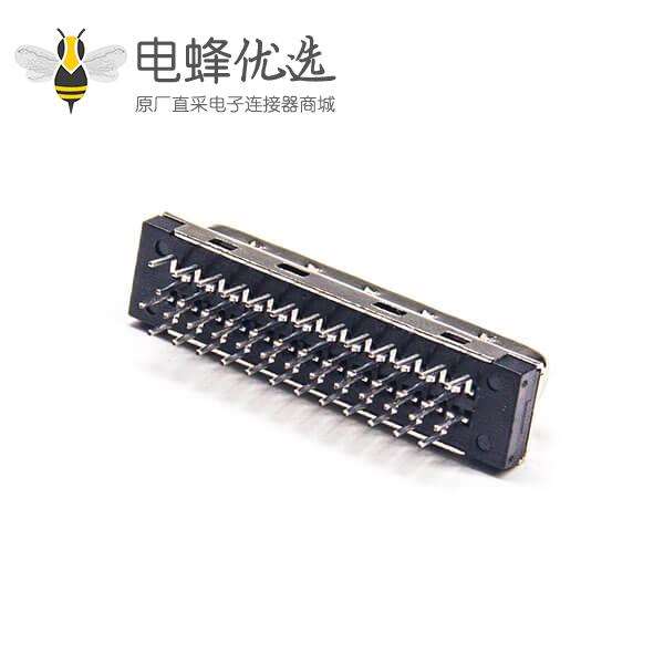 SCSI直插连接器HPDB型50芯公头插孔式PCB板安装
