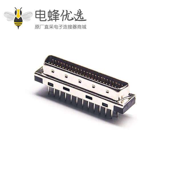 SCSI直插连接器HPDB型50芯公头插孔式PCB板安装