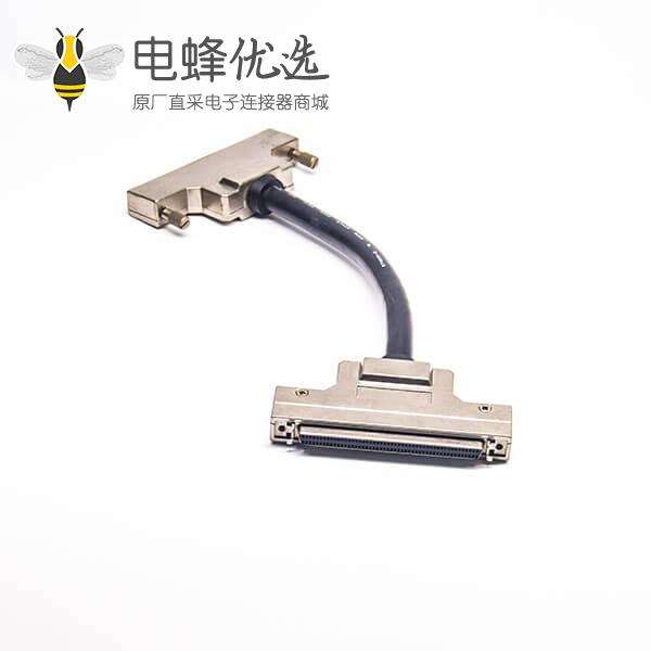 SCSI100连接器HPDB公转公直式接线螺丝锁电缆200厘米