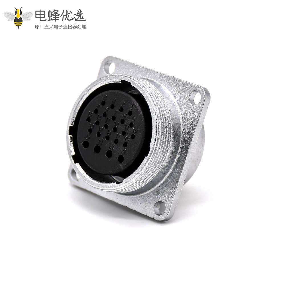 24P连接器P28直式母头方型法兰连接器