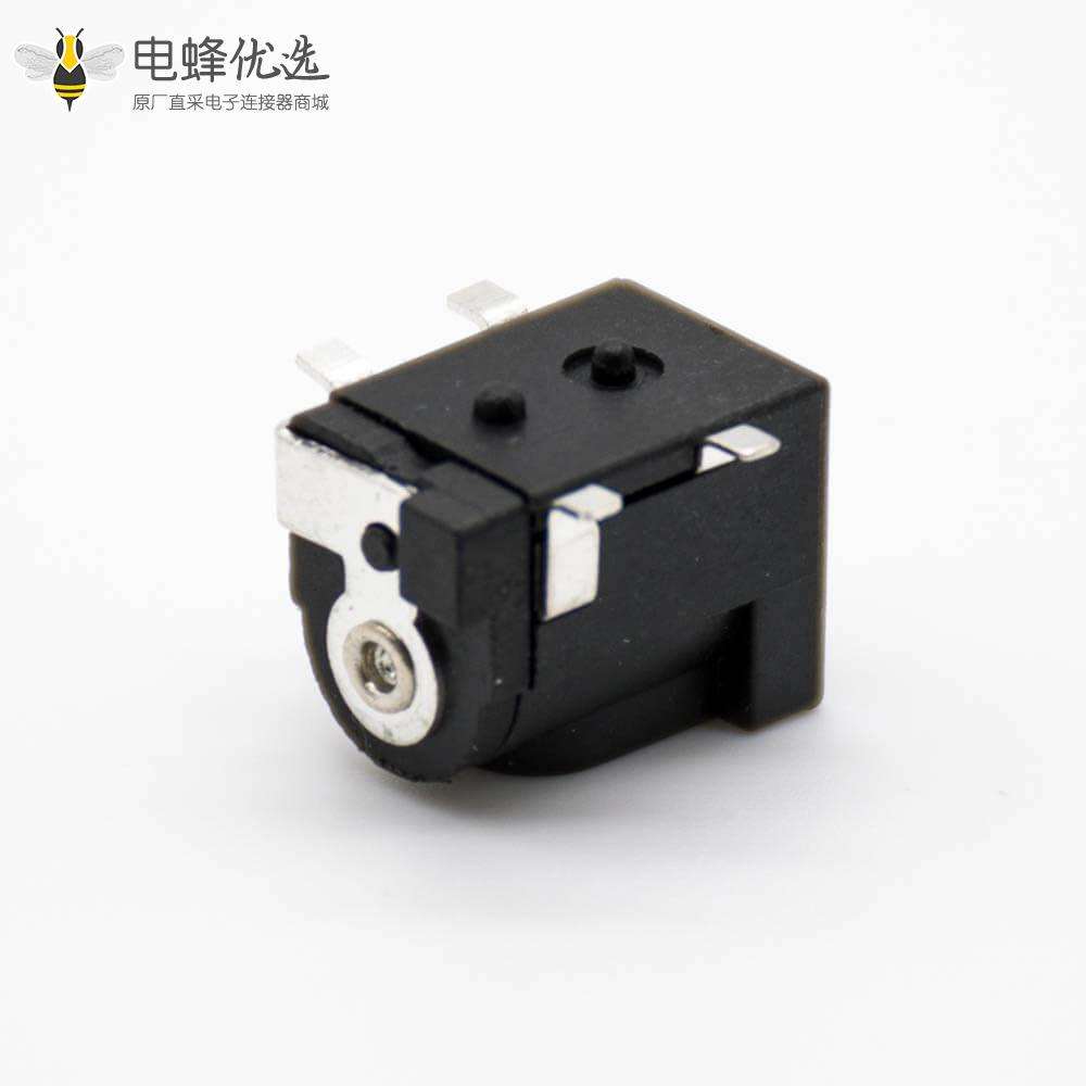 DC电源插座引脚5.5*2.1mm贴板公头水平贴片焊接不带屏蔽插座连接器