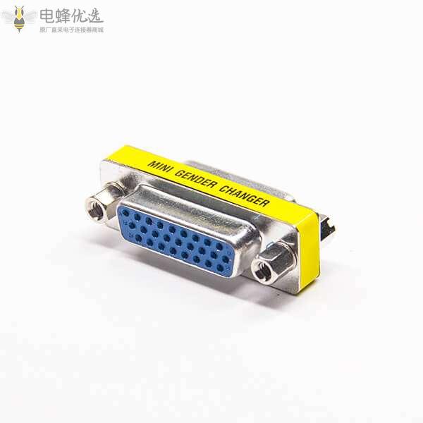 VGA转接头D-Sub标准母转母金属180&deg;转接头