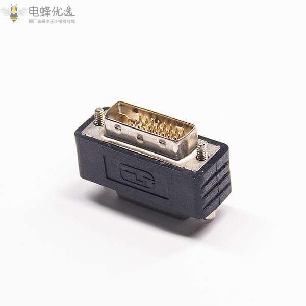 D-Sub转接头DVI24+5芯公头转母头直式超短型转接头
