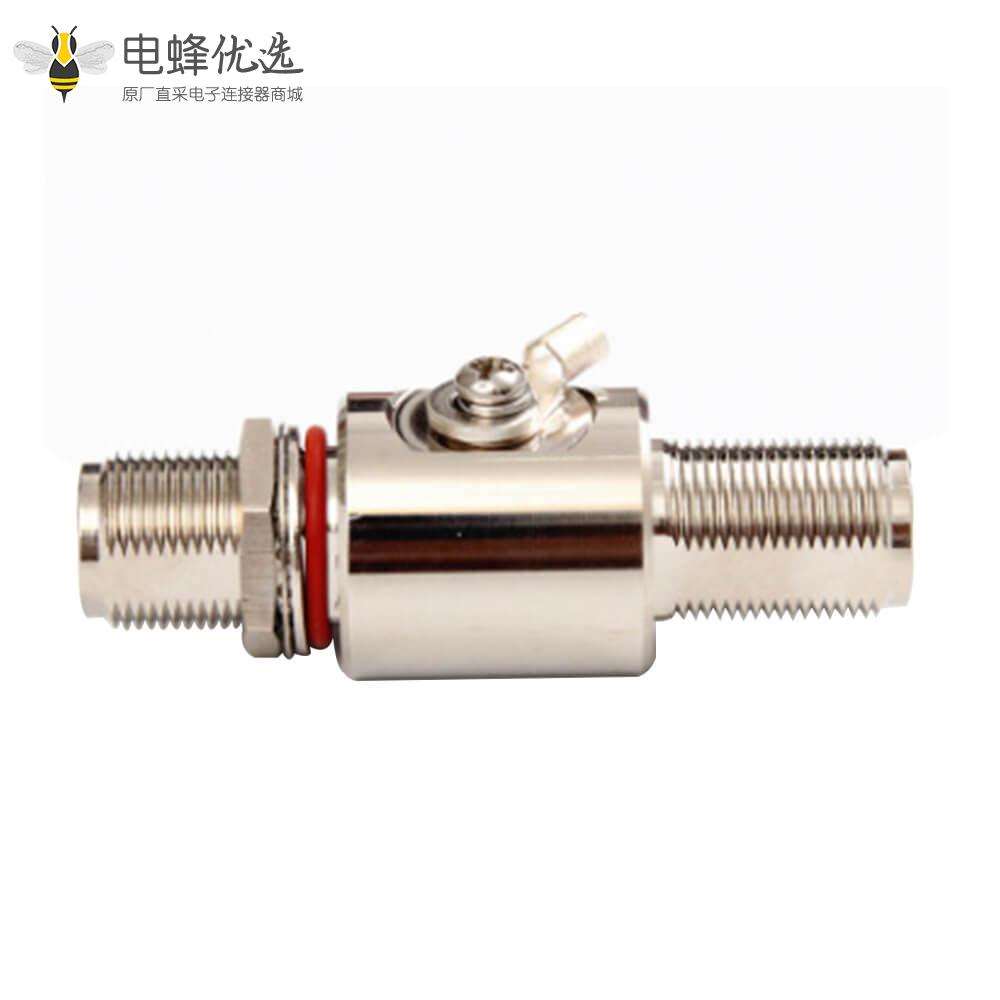 天馈避雷器N头180&deg;,母转母IP67DC-3GHzRF射频避雷器