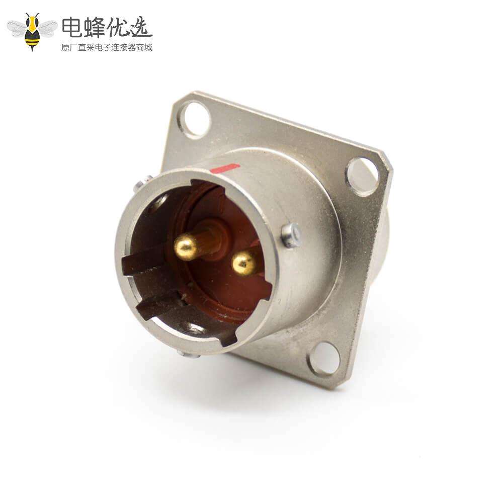 Y50DX连接器母插头&公插座直式卡口连接面板安装焊杯接线铝合金