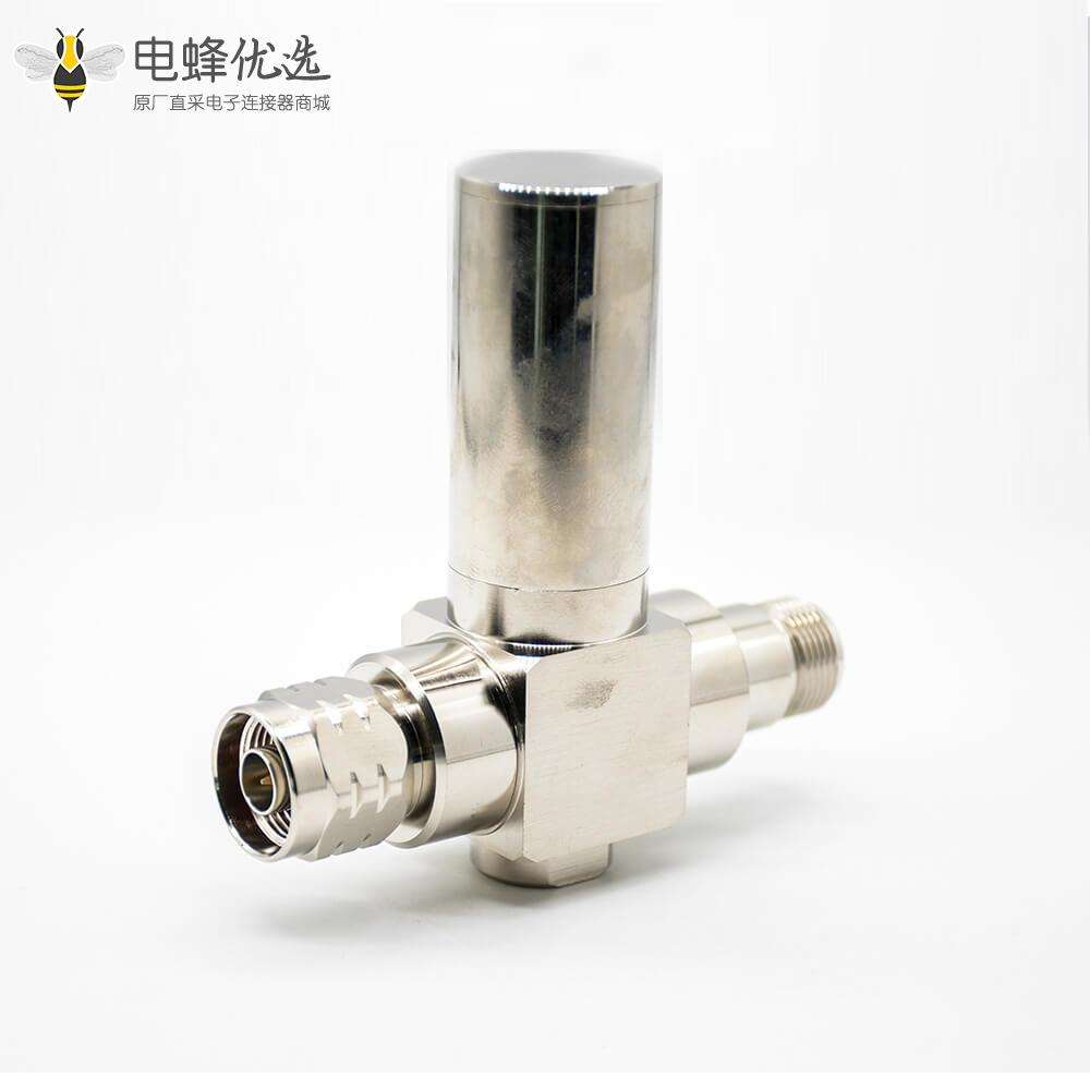 N公头转N母头转接头直式T型同轴射频避雷器