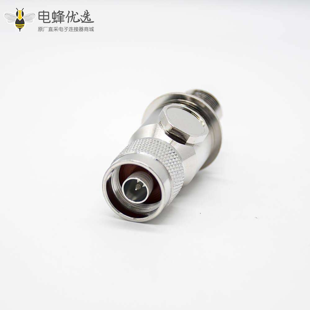 射频避雷器N公头转N母头N-JKYIP67镀镍180&deg;同轴避雷器