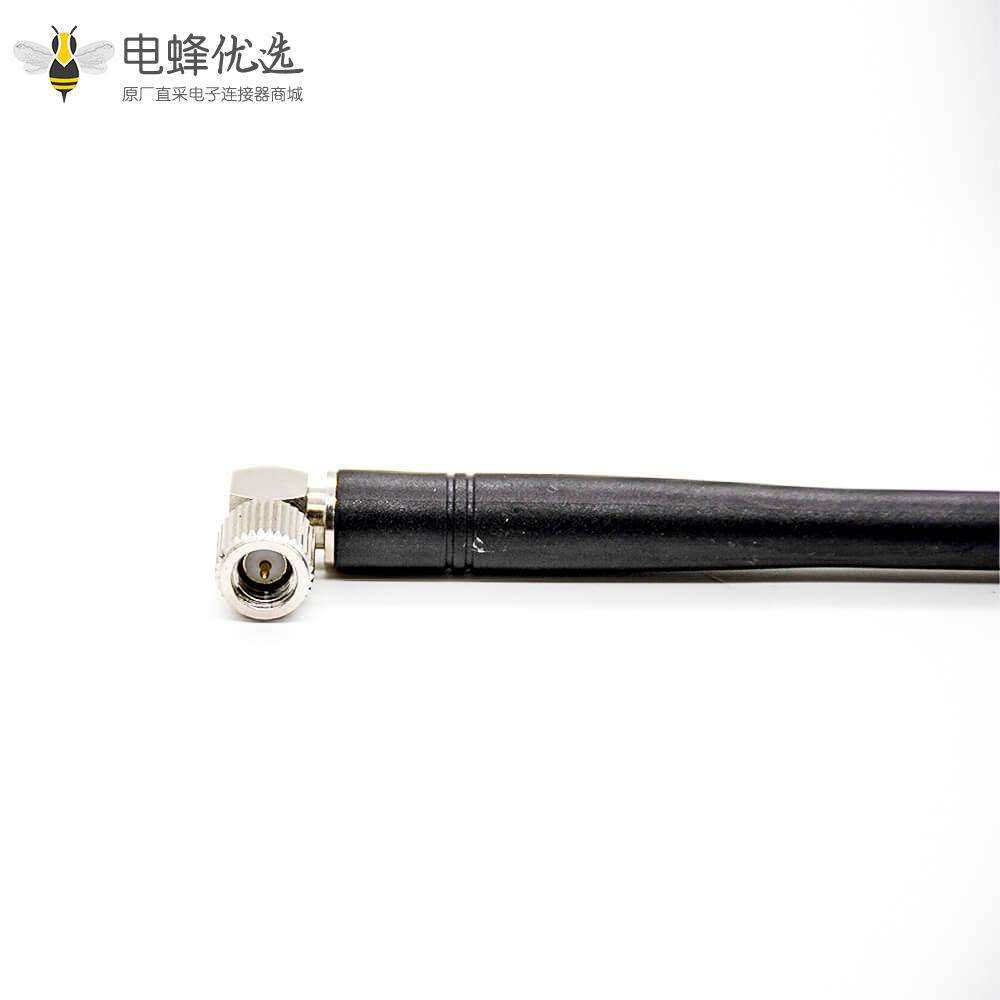 2.4ghz天线SMA弯式公头连接器螺纹连接