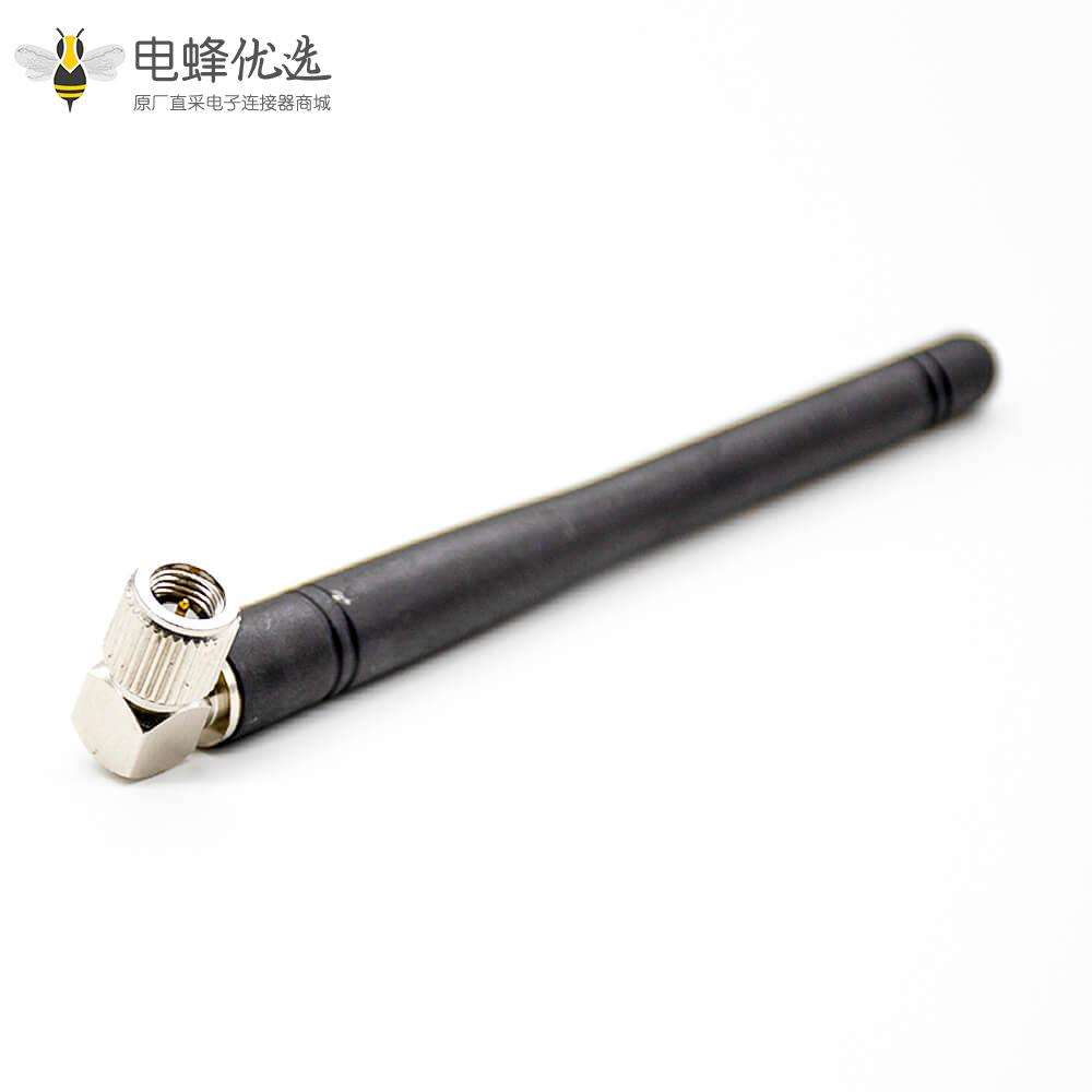 2.4ghz天线SMA弯式公头连接器螺纹连接
