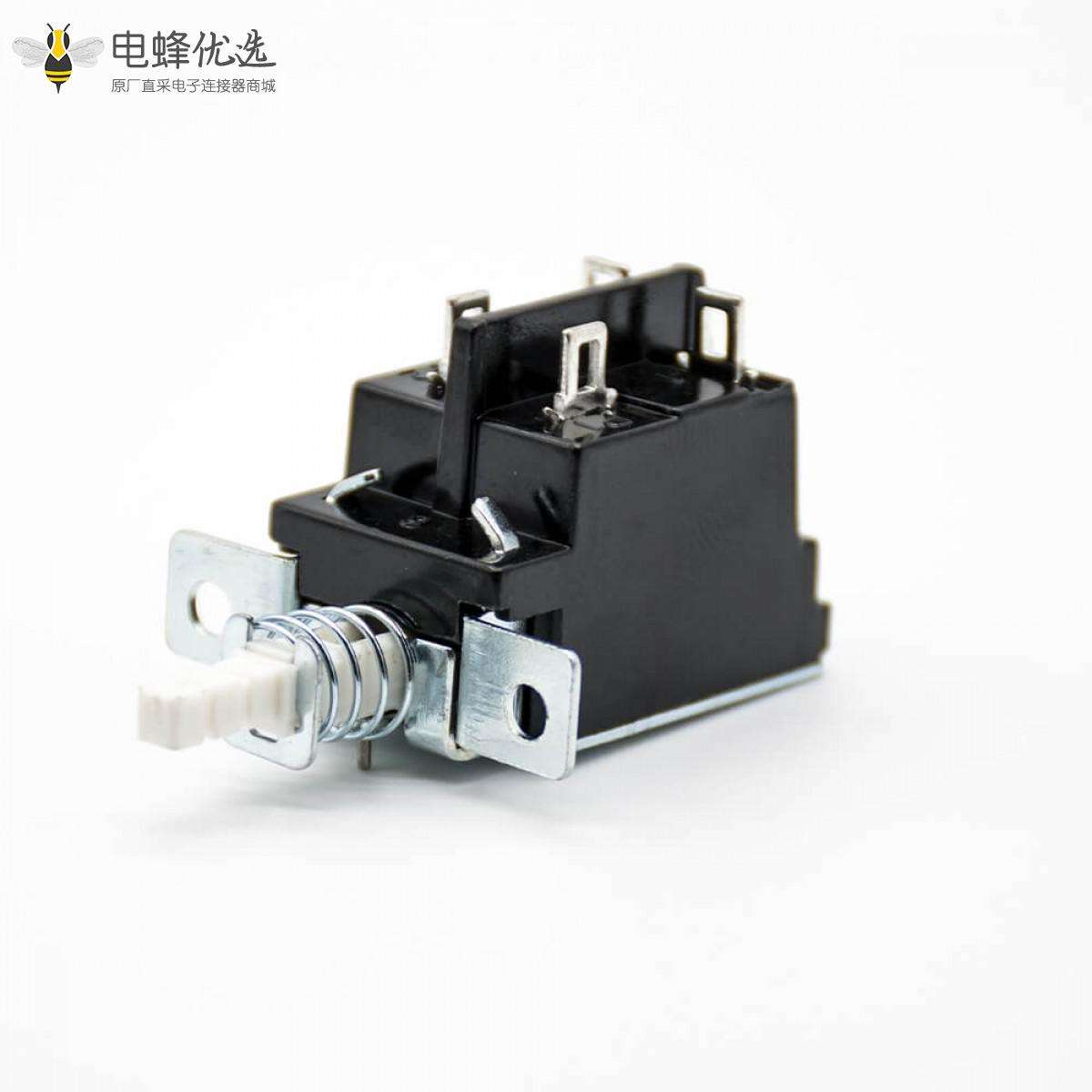 双刀双掷KDC-A04电源开关90度弯插2孔4脚250V-5A铜心孔距25mm