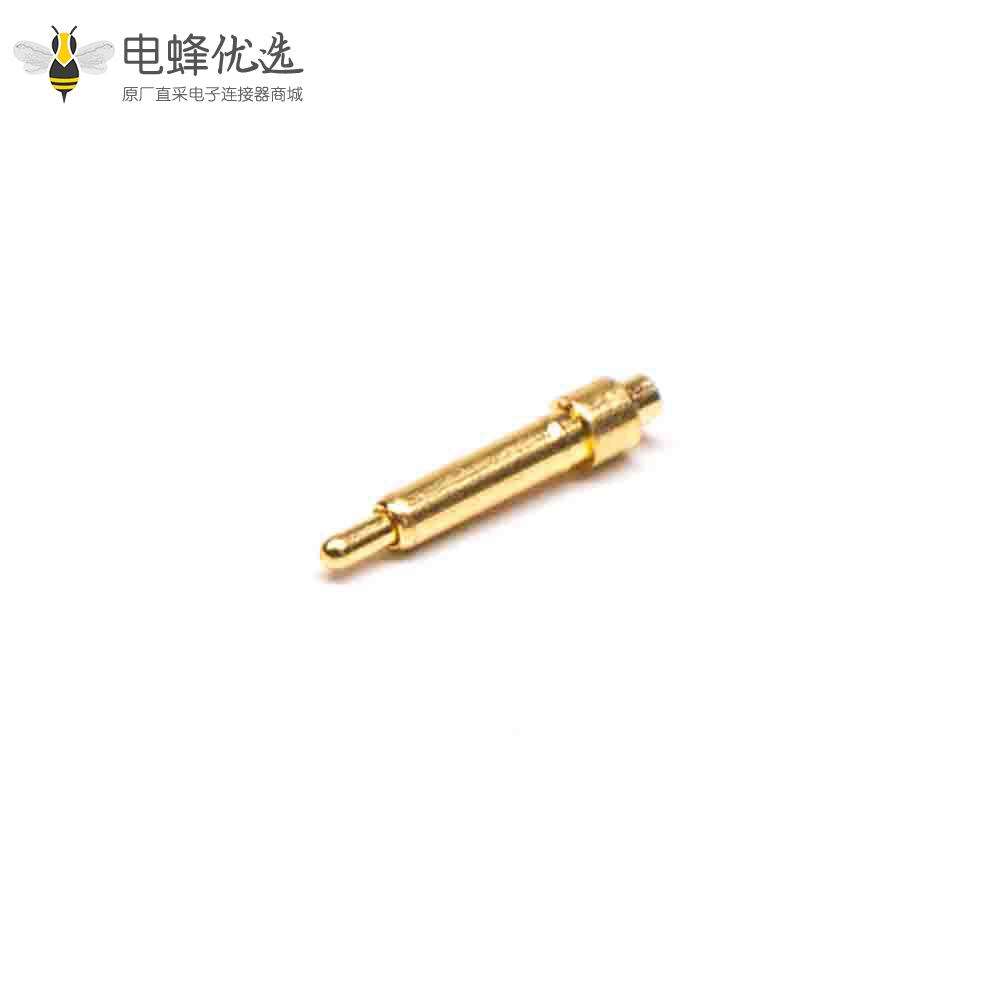 Pogo Pin镀金单芯直式黄铜插件式P型弹簧针