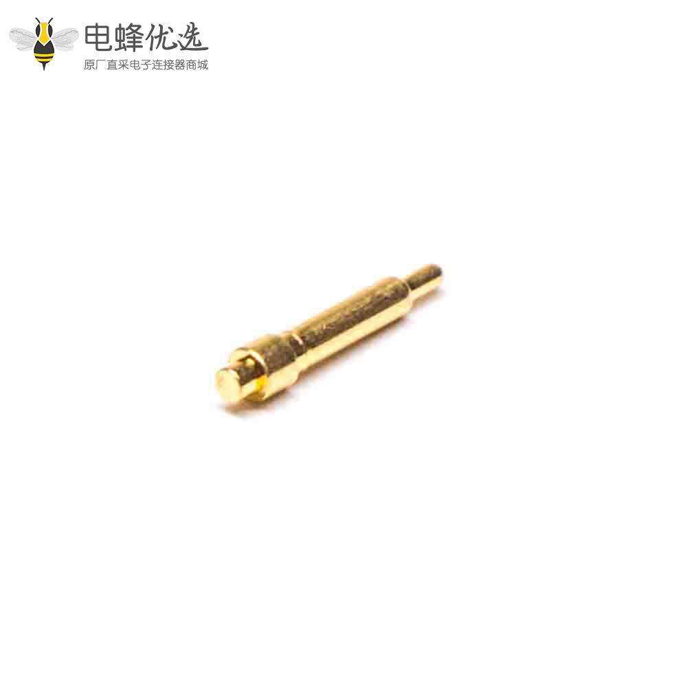 Pogo Pin镀金单芯直式黄铜插件式P型弹簧针