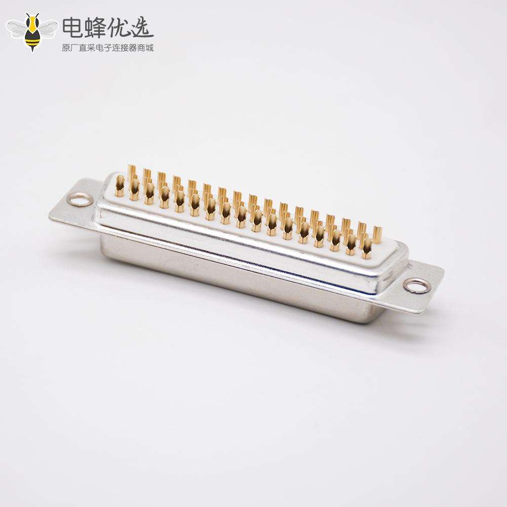 DB母头焊线式直式标准型白色胶芯3排50芯冲针