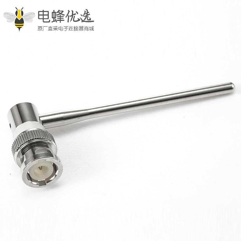 BNC连接器公头弯式接线焊接天线头