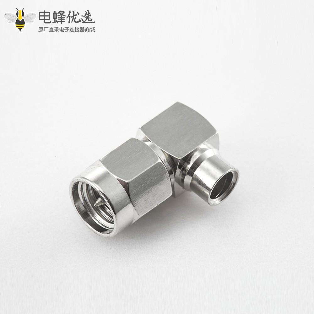 半刚性-141弯式SMA接线连接器公头焊接
