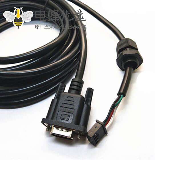 DB9针RS232串口线 DB9转2548串口线20AWG20cm