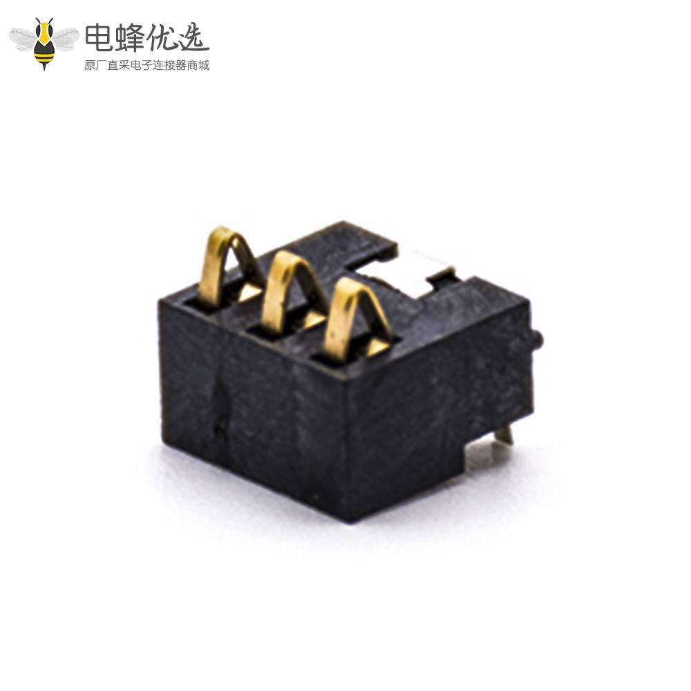 手机电池座接触弹片3芯PCB板安装2.5间距手持设备专用电池座