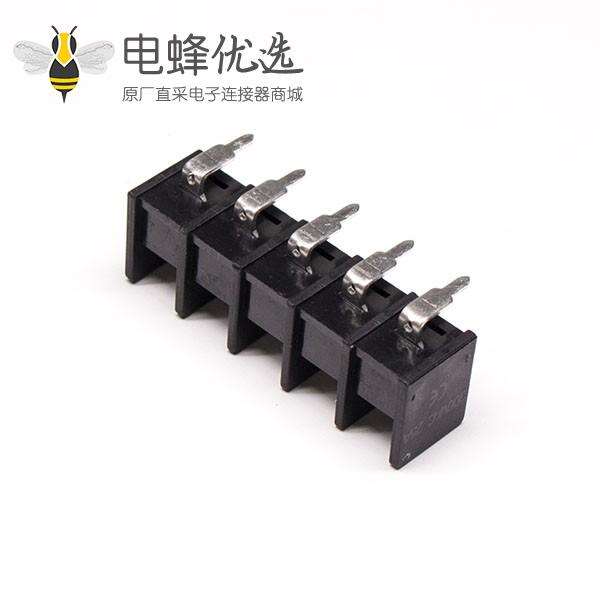 直弯针PCB接线端子弯式黑色栅栏式接线端子