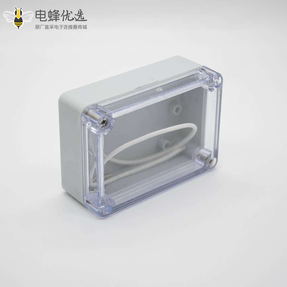 透明盖防水接线盒矩形58&times;83&times;33螺丝固定壳体ABS塑料