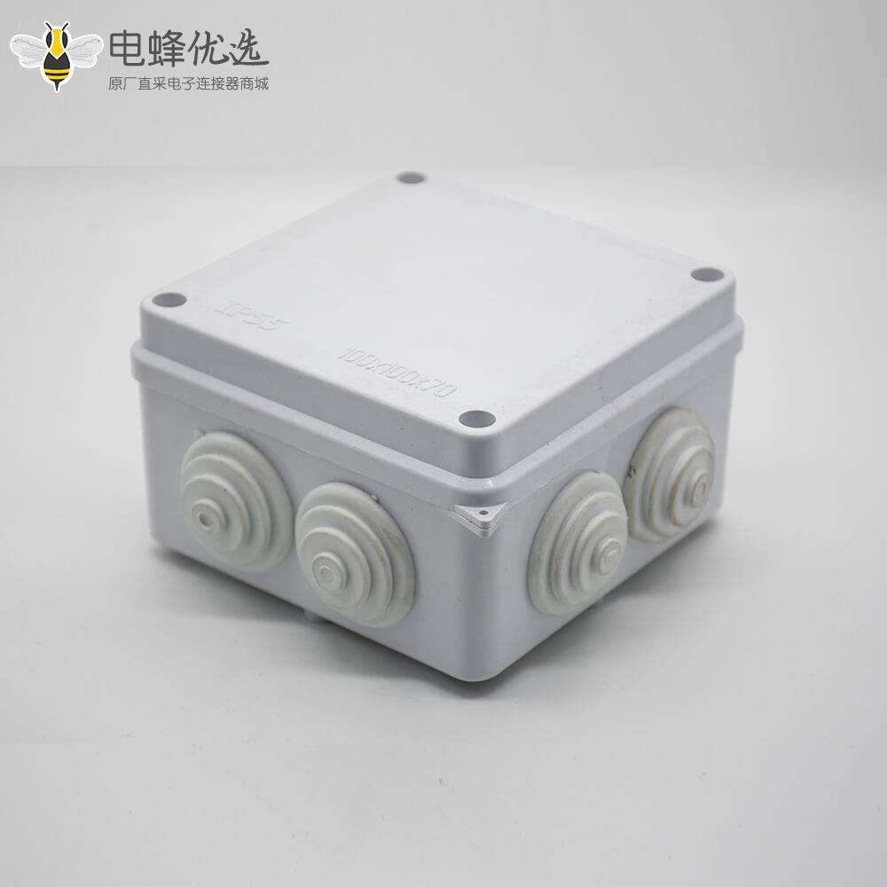 防水接线盒IP55矩形100&times;68&times;50 ABS塑料螺丝固定密封盒