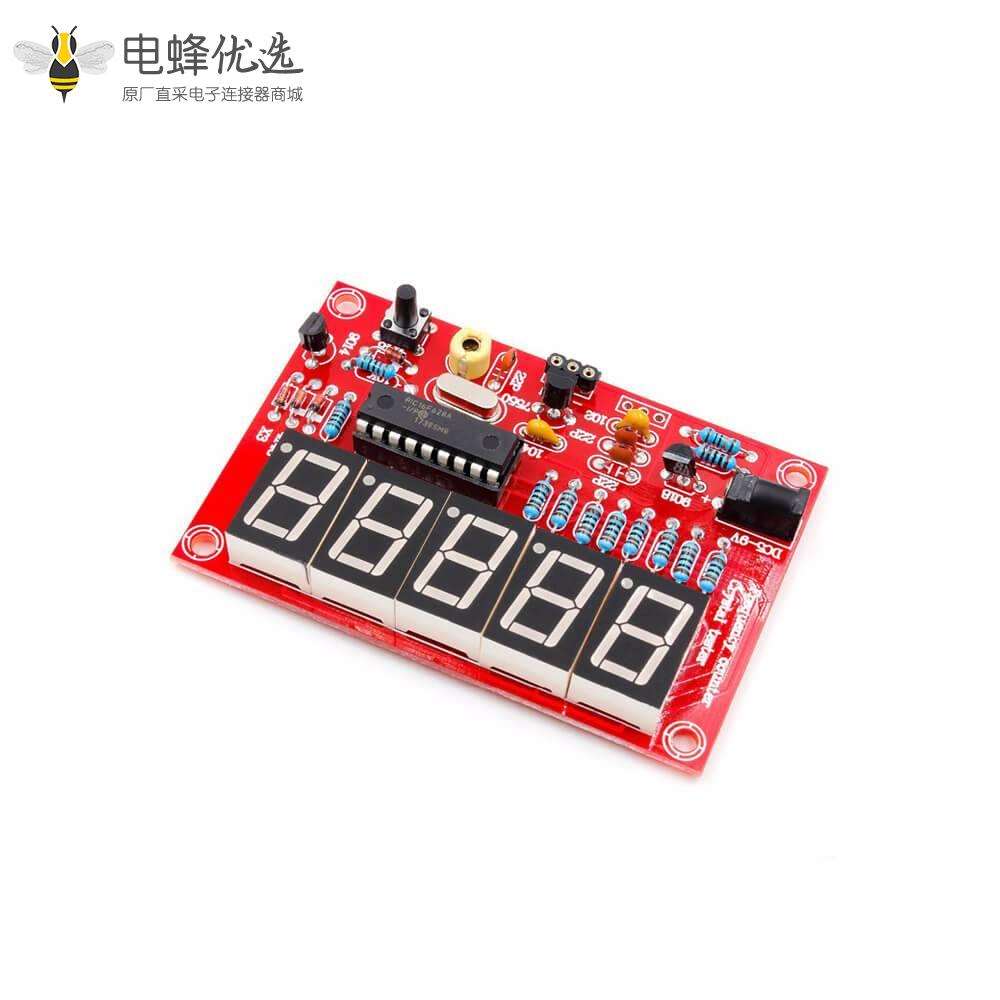 晶振频率计 1Hz-50MHz五位数码管显示DIY套件PCB安装频率测量