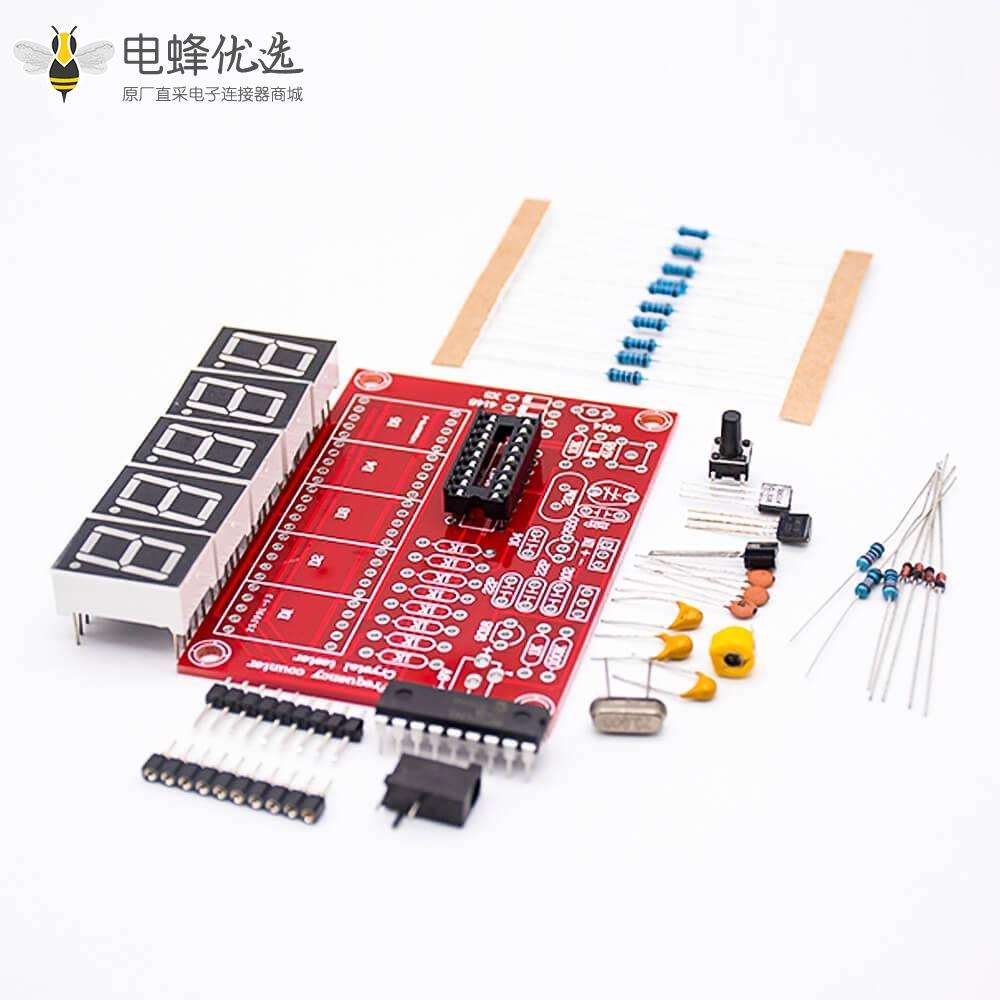 晶振频率计 1Hz-50MHz五位数码管显示DIY套件PCB安装频率测量