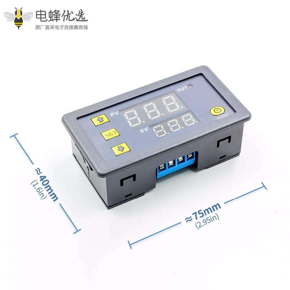 多功能延时继电器模块DC 12V/24V延时定时器双显示屏多功能