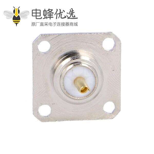 N型母头直式焊接面板安装连接器