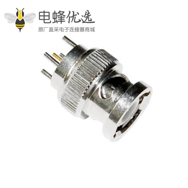 BNC直式锌合金 反极插头射频同轴连接器PCB板端